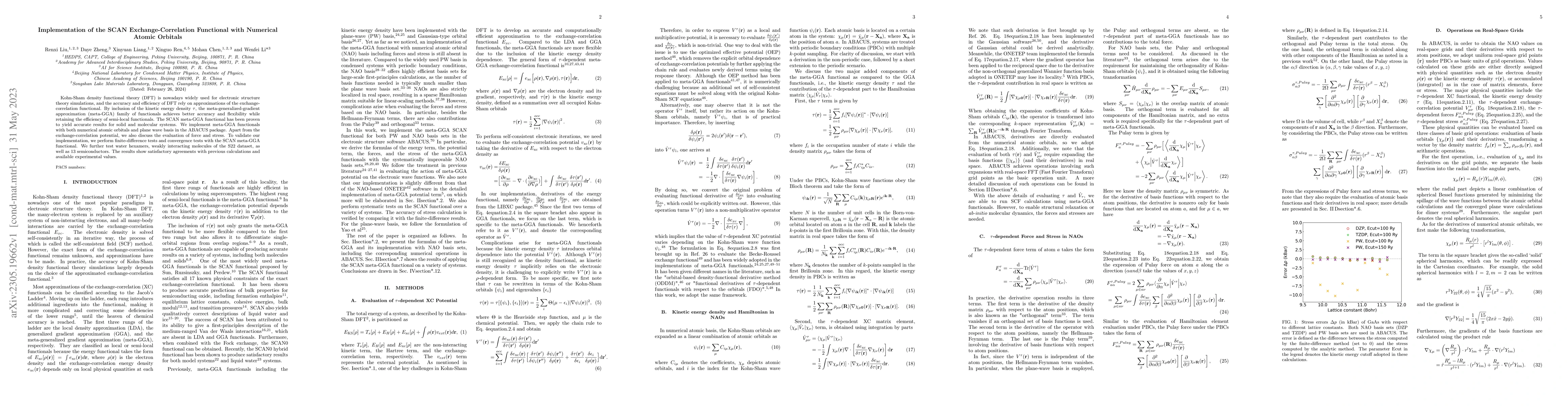 Thumbnail for Implementation of the SCAN Exchange-Correlation Functional with
  Numerical Atomic Orbitals