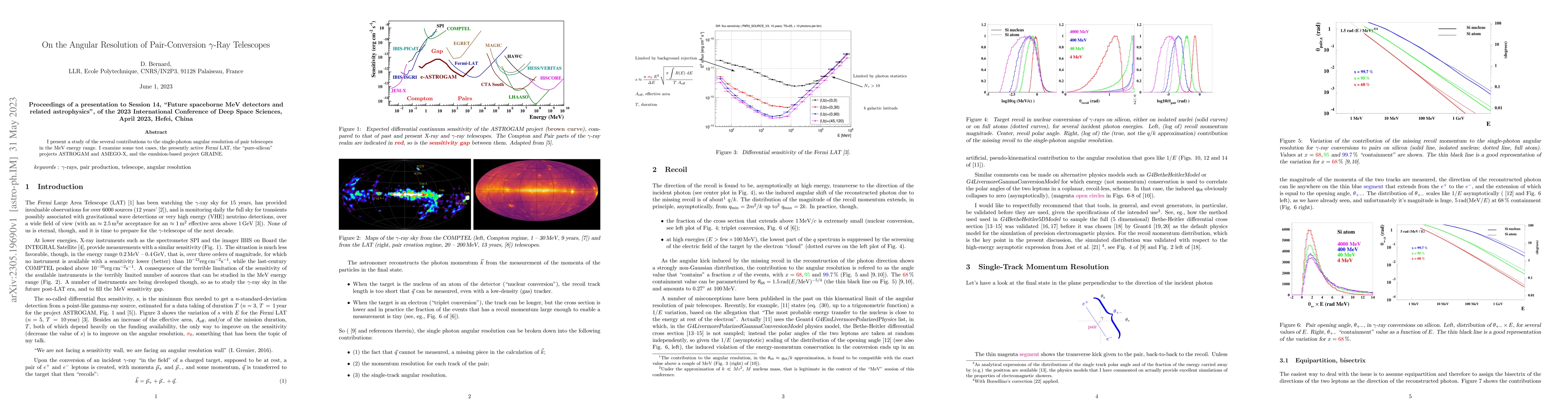 Thumbnail for On the Angular Resolution of Pair-Conversion $\gamma$-Ray Telescopes