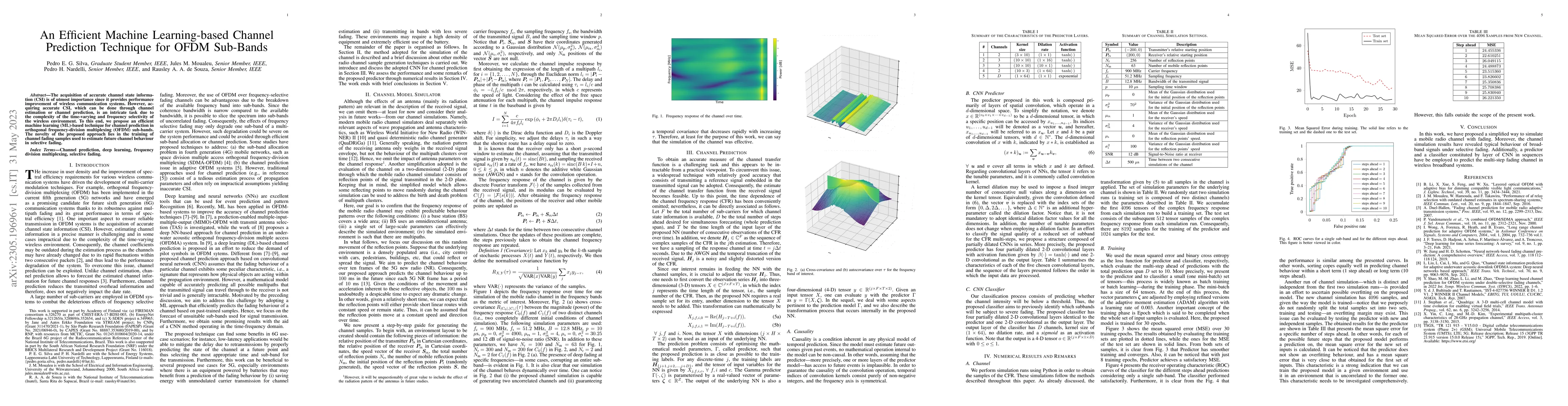 Thumbnail for An Efficient Machine Learning-based Channel Prediction Technique for
  OFDM Sub-Bands