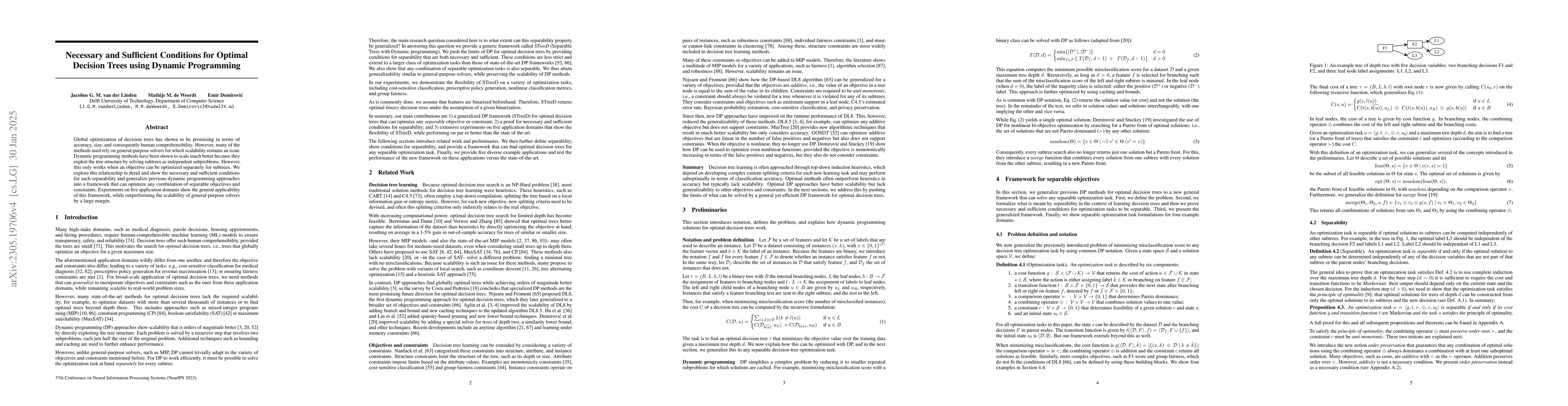 Thumbnail for Necessary and Sufficient Conditions for Optimal Decision Trees using
  Dynamic Programming