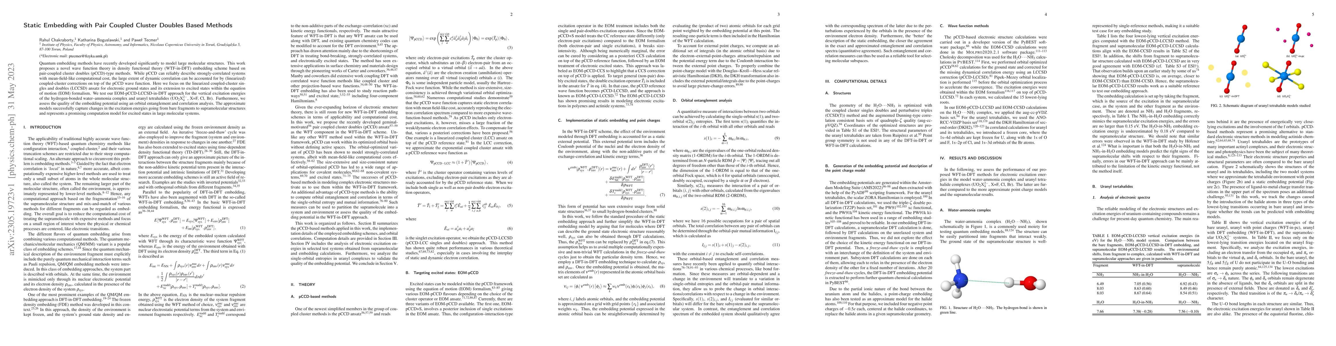 Thumbnail for Static Embedding with Pair Coupled Cluster Doubles Based Methods