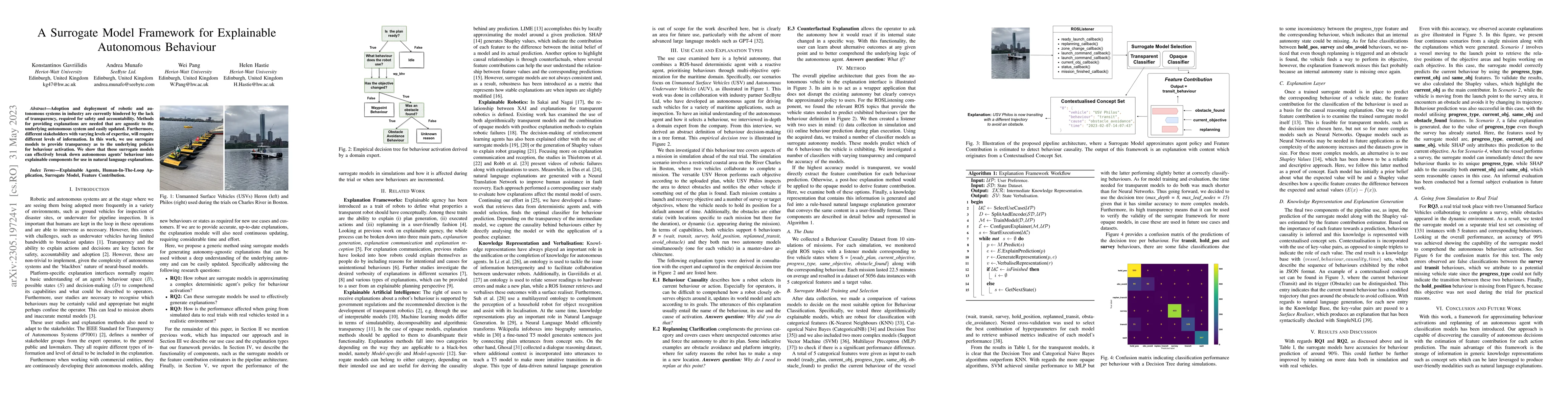 Thumbnail for A Surrogate Model Framework for Explainable Autonomous Behaviour