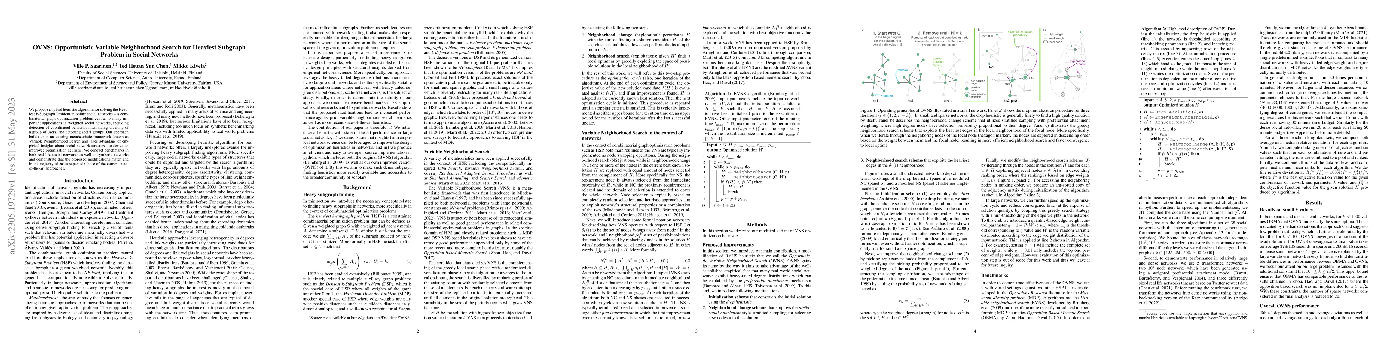 Thumbnail for OVNS: Opportunistic Variable Neighborhood Search for Heaviest Subgraph
  Problem in Social Networks