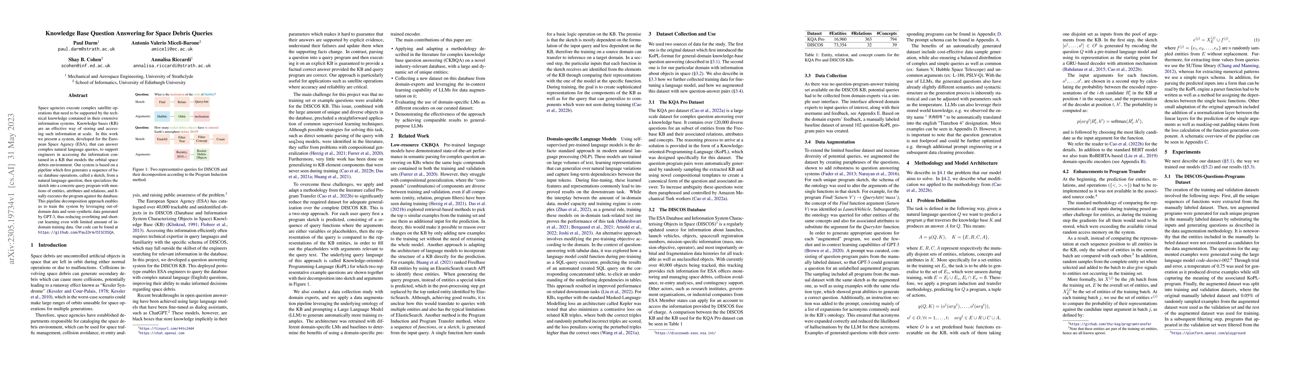 Thumbnail for Knowledge Base Question Answering for Space Debris Queries