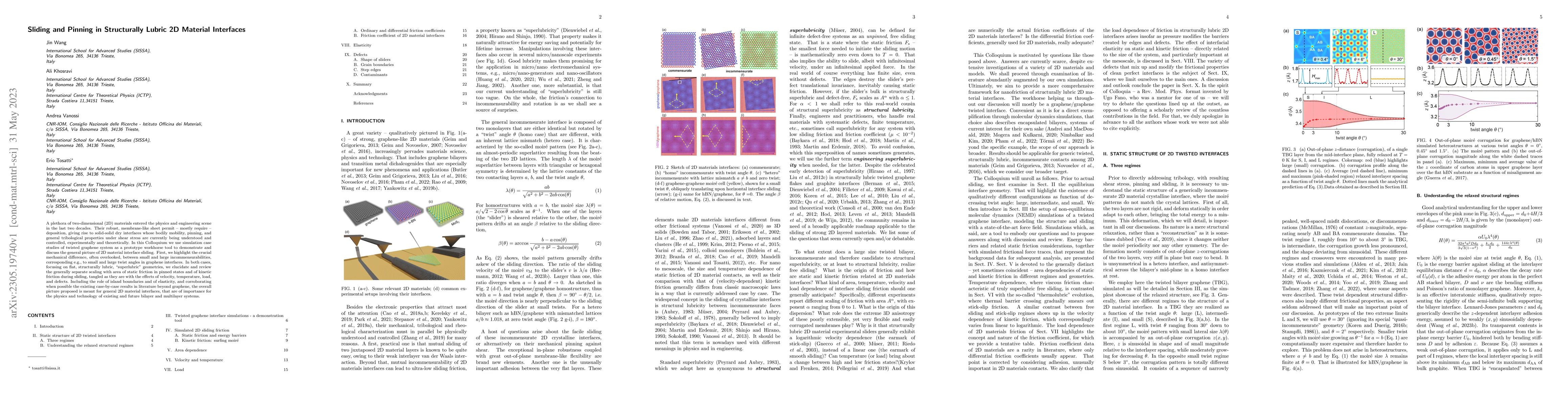 Thumbnail for Sliding and Pinning in Structurally Lubric 2D Material Interfaces
