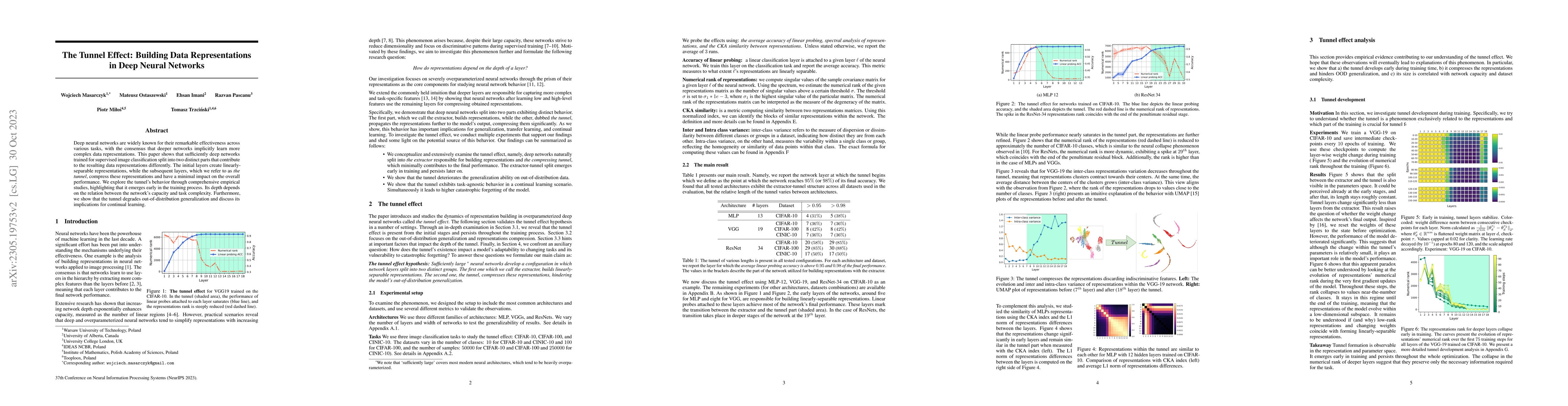 Thumbnail for The Tunnel Effect: Building Data Representations in Deep Neural Networks