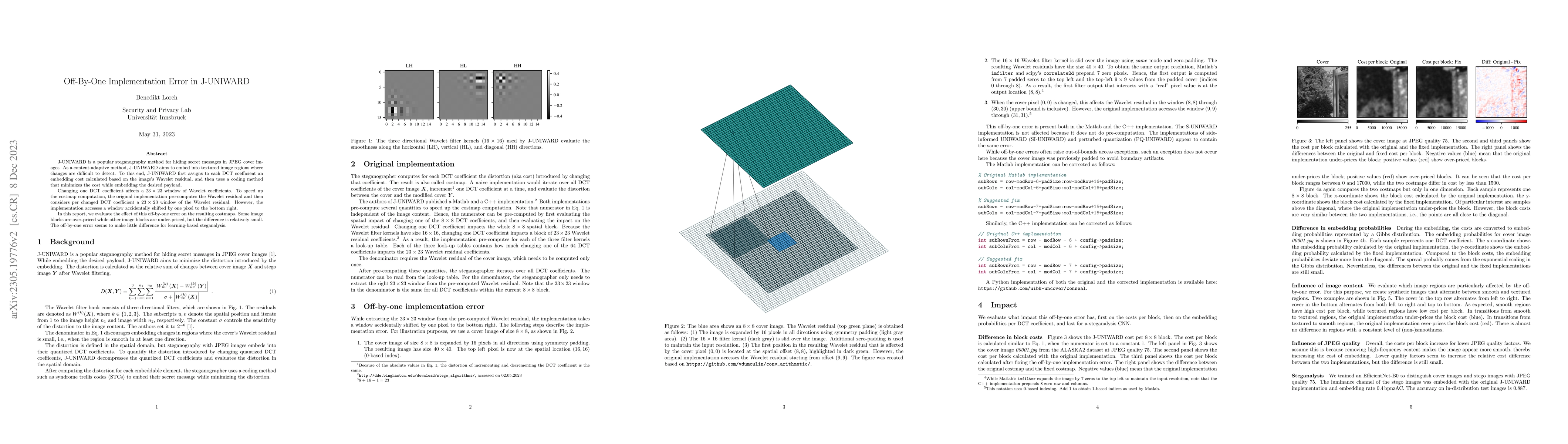 Thumbnail for Off-By-One Implementation Error in J-UNIWARD