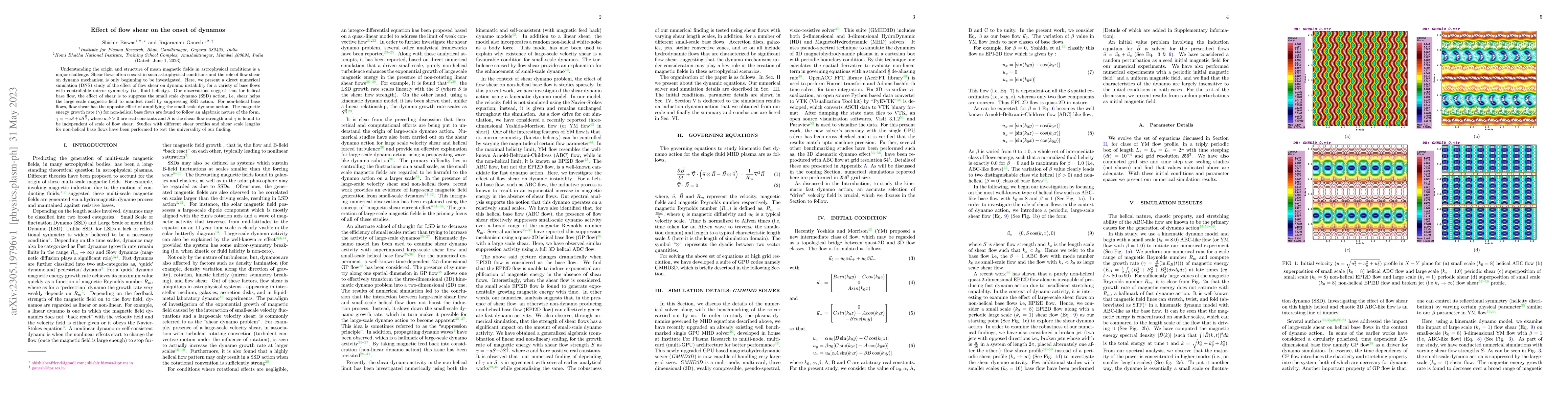 Thumbnail for Effect of flow shear on the onset of dynamos