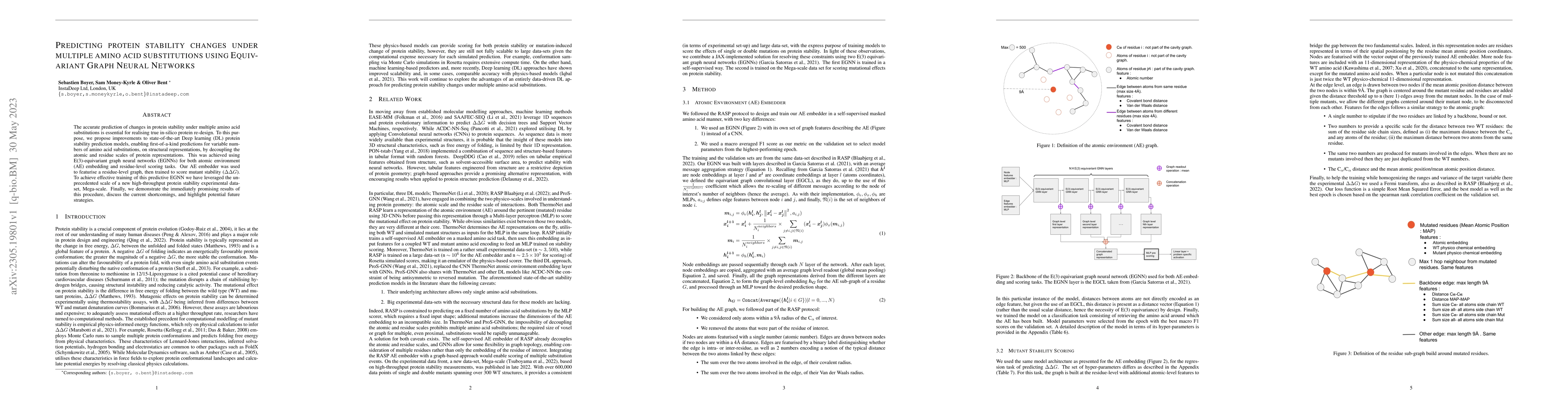 Thumbnail for Predicting protein stability changes under multiple amino acid
  substitutions using equivariant graph neural networks
