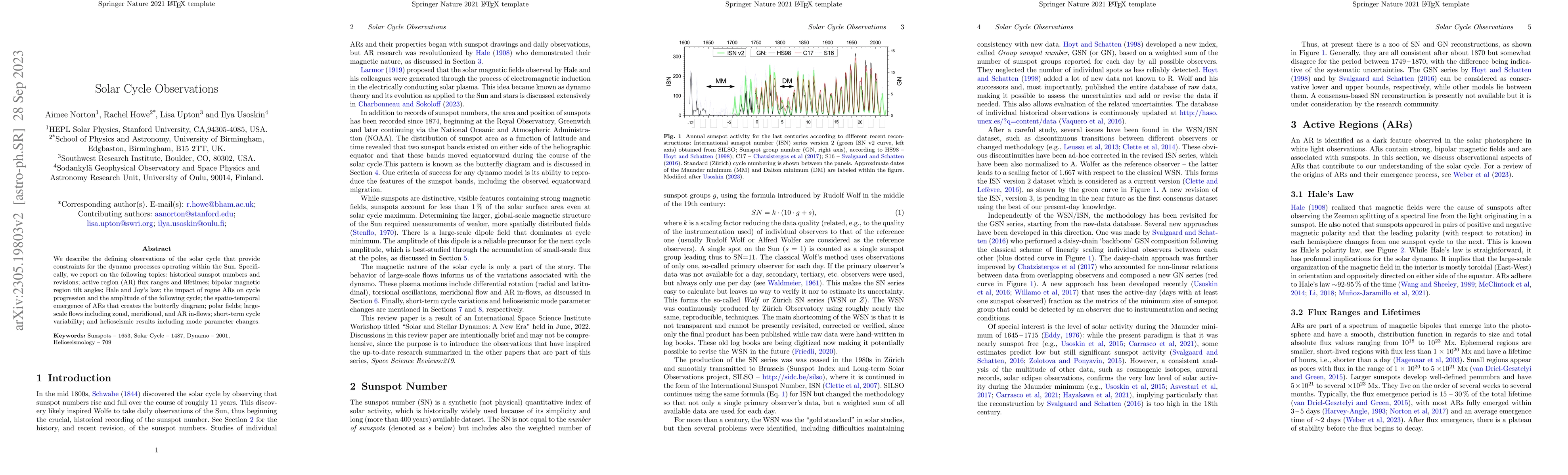 Thumbnail for Solar Cycle Observations