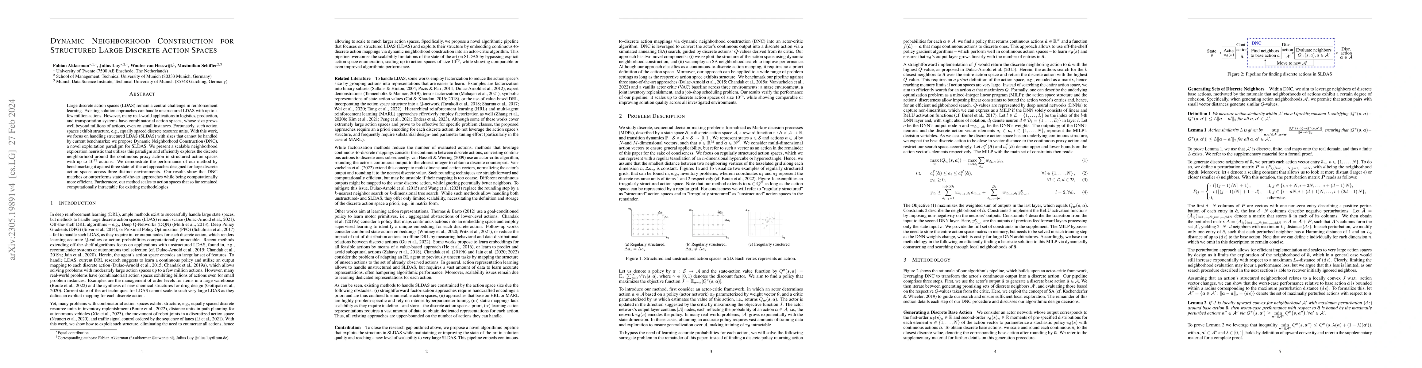 Thumbnail for Dynamic Neighborhood Construction for Structured Large Discrete Action
  Spaces