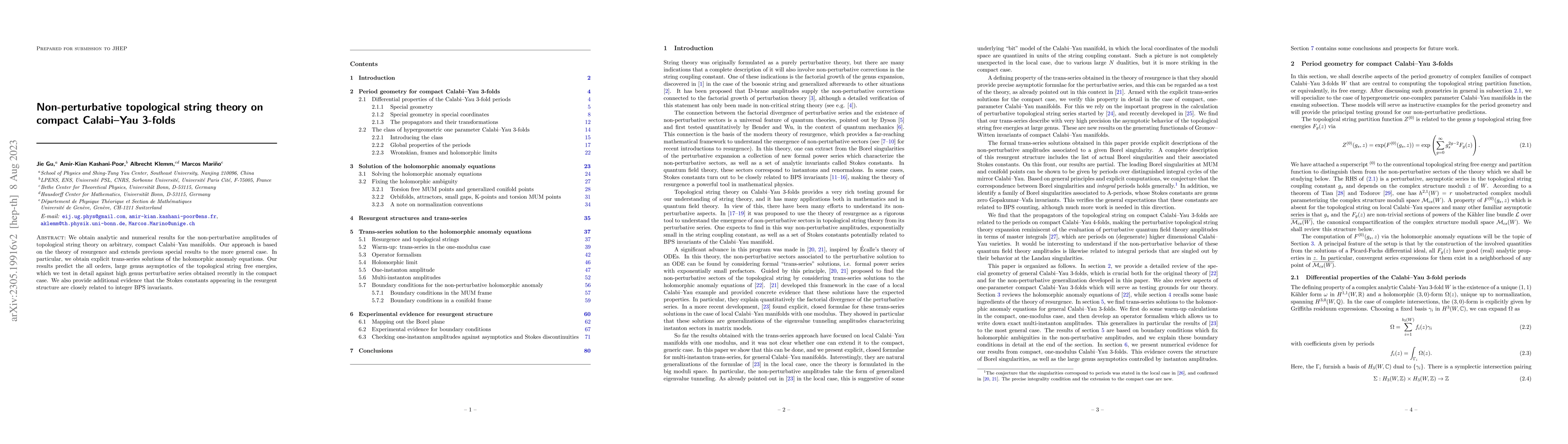 Thumbnail for Non-perturbative topological string theory on compact Calabi-Yau 3-folds