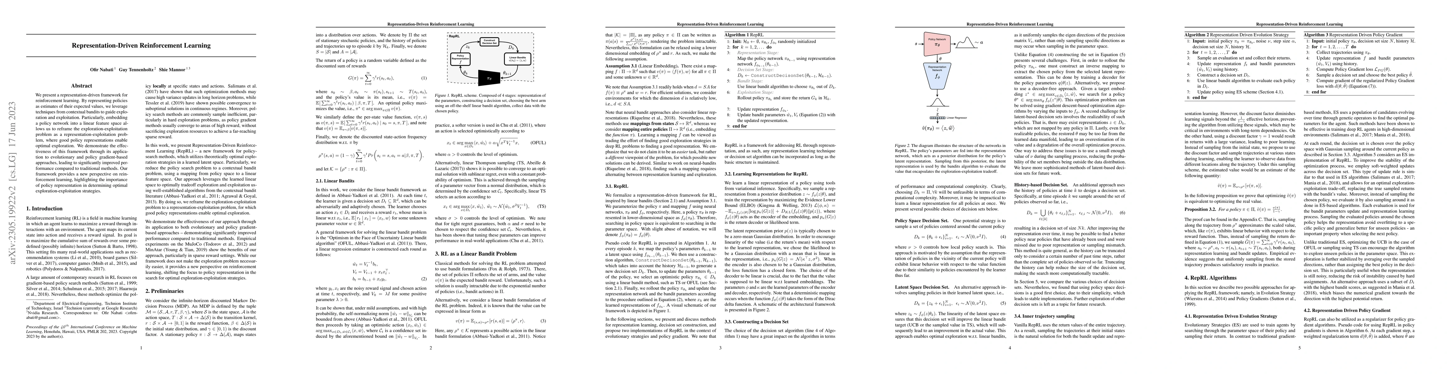 Thumbnail for Representation-Driven Reinforcement Learning