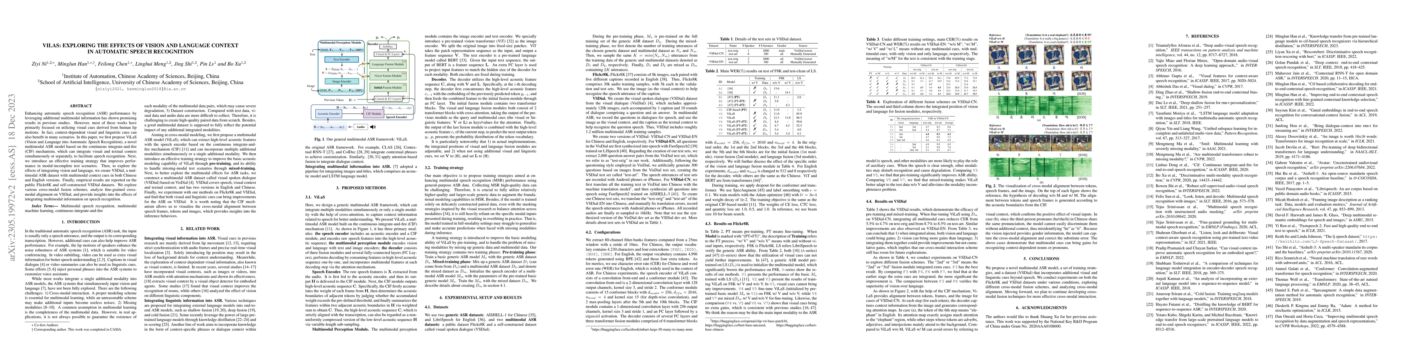 Thumbnail for VILAS: Exploring the Effects of Vision and Language Context in Automatic
  Speech Recognition