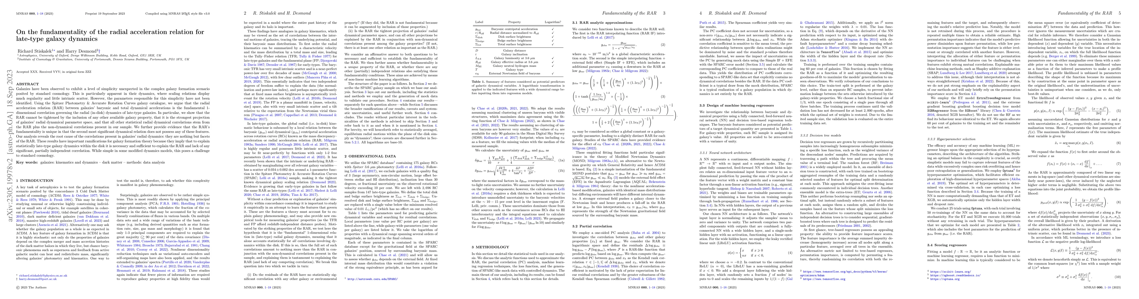 Thumbnail for On the fundamentality of the radial acceleration relation for late-type
  galaxy dynamics