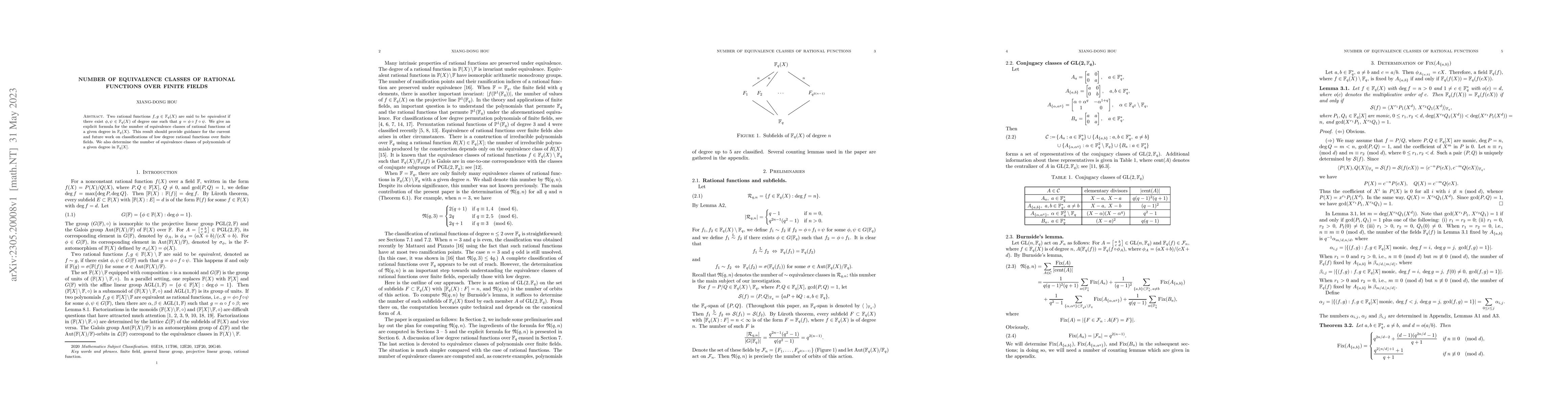 Thumbnail for Number of Equivalence Classes of Rational Functions over Finite Fields
