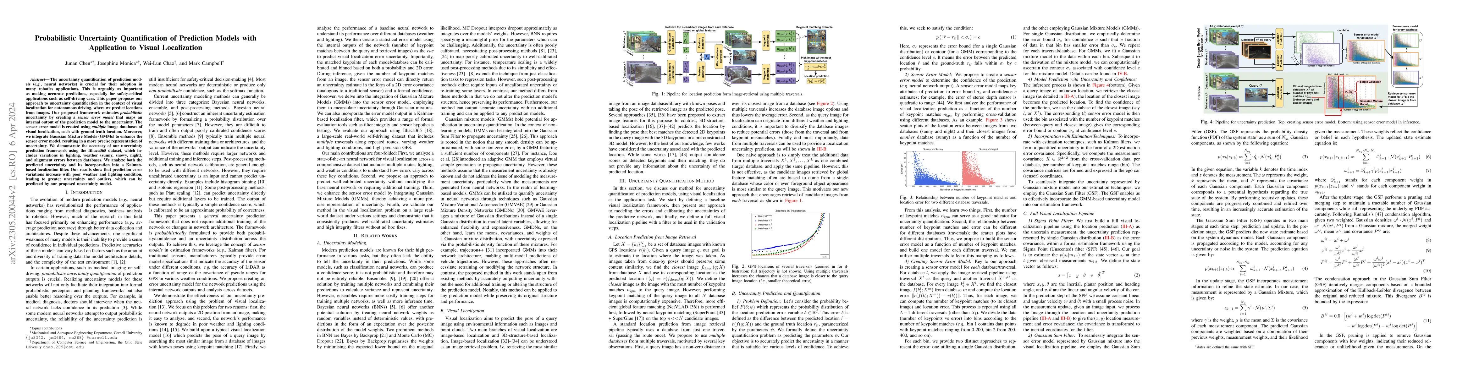 Thumbnail for Probabilistic Uncertainty Quantification of Prediction Models with
  Application to Visual Localization