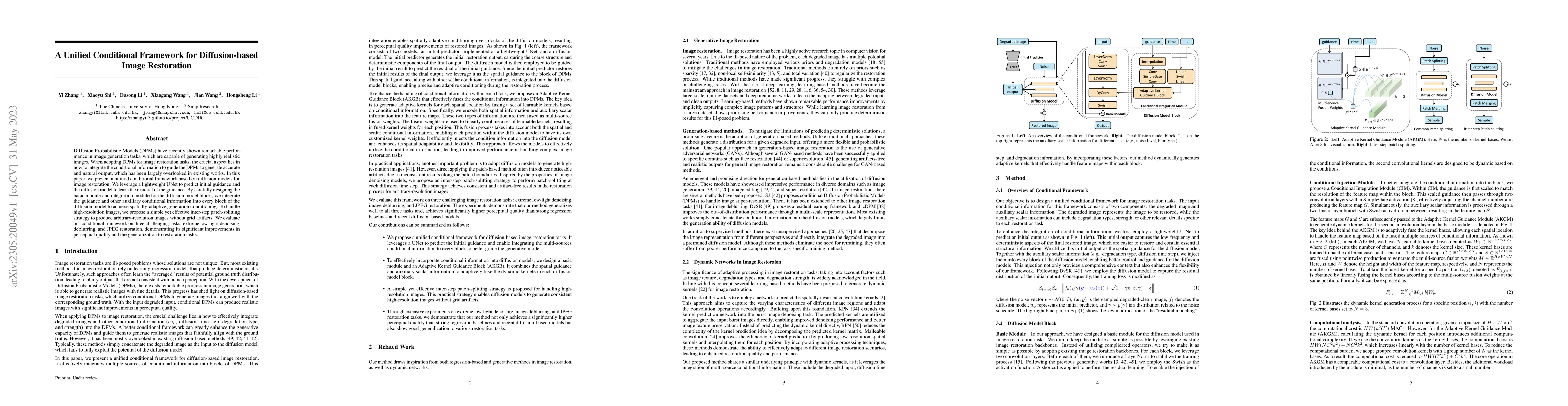 Thumbnail for A Unified Conditional Framework for Diffusion-based Image Restoration