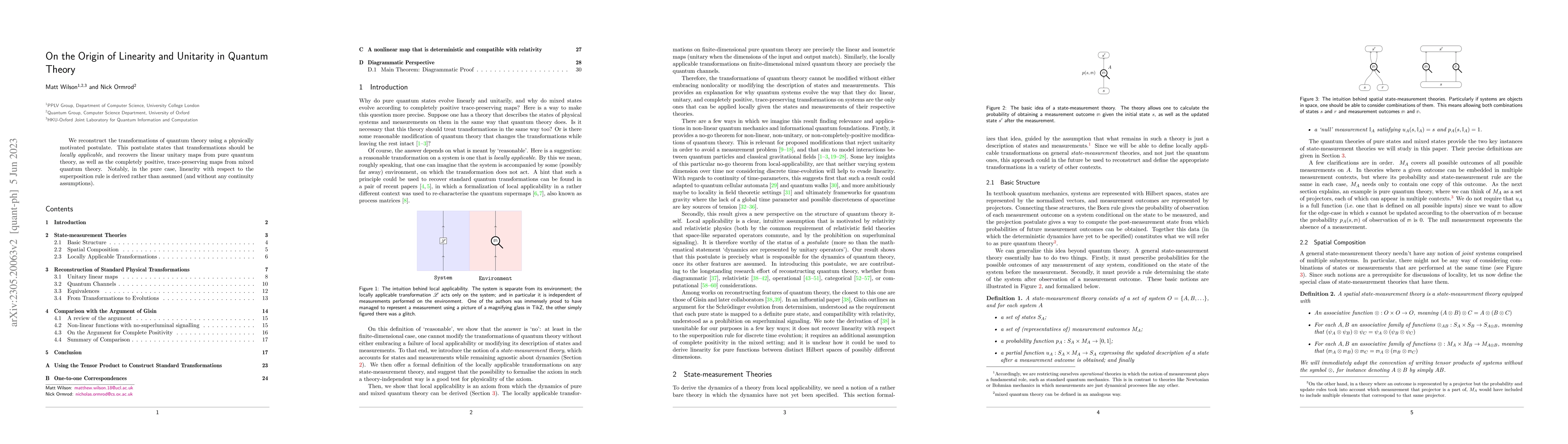 Thumbnail for On the Origin of Linearity and Unitarity in Quantum Theory