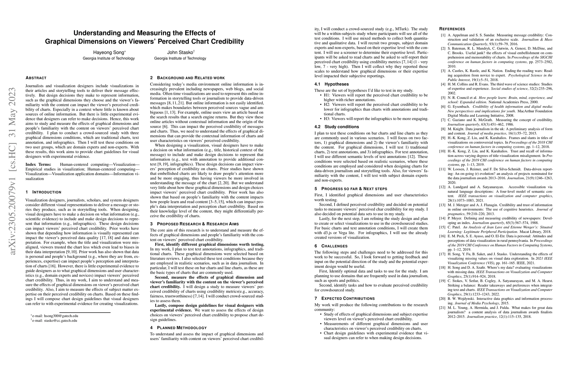 Thumbnail for Understanding and Measuring the Effects of Graphical Dimensions on
  Viewers' Perceived Chart Credibility
