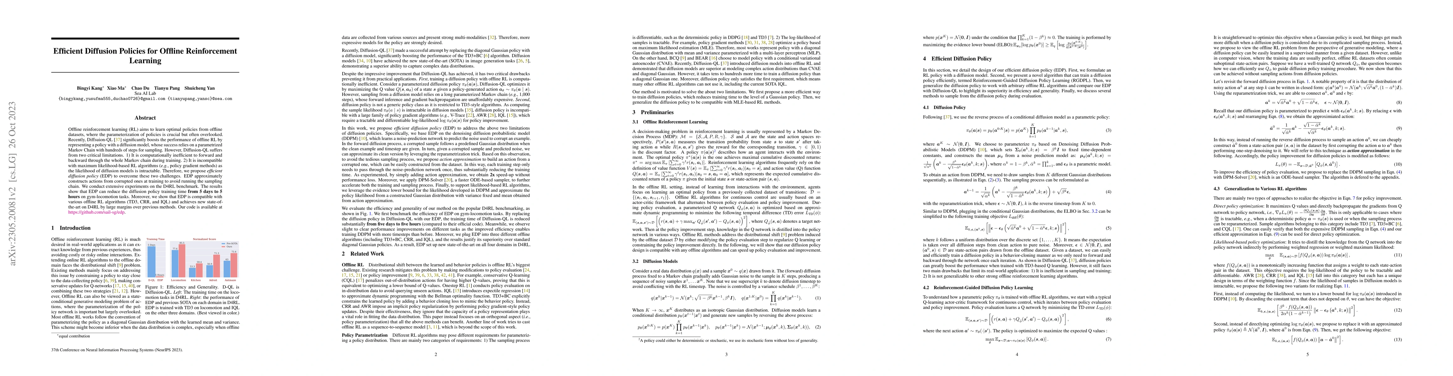 Thumbnail for Efficient Diffusion Policies for Offline Reinforcement Learning