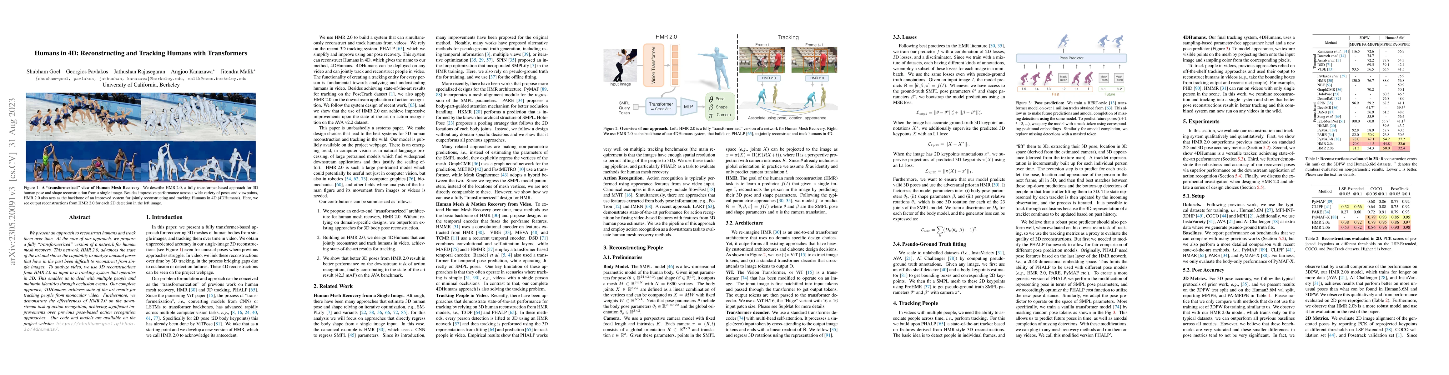 Thumbnail for Humans in 4D: Reconstructing and Tracking Humans with Transformers