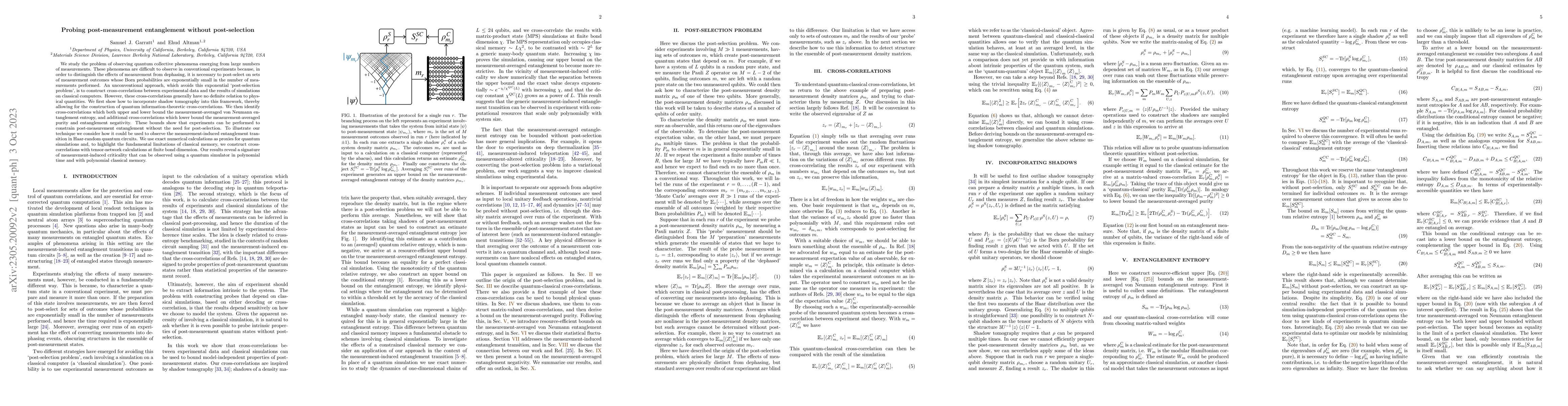 Thumbnail for Probing post-measurement entanglement without post-selection