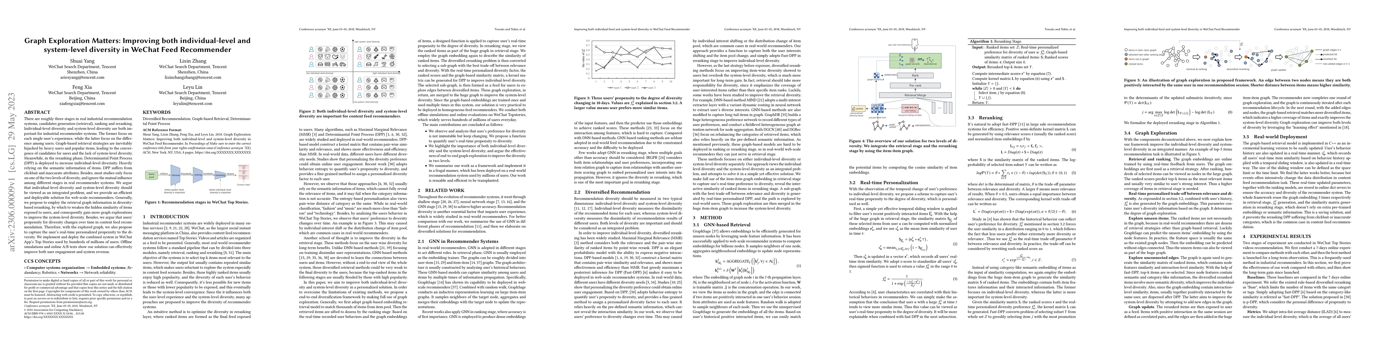 Thumbnail for Graph Exploration Matters: Improving both individual-level and
  system-level diversity in WeChat Feed Recommender