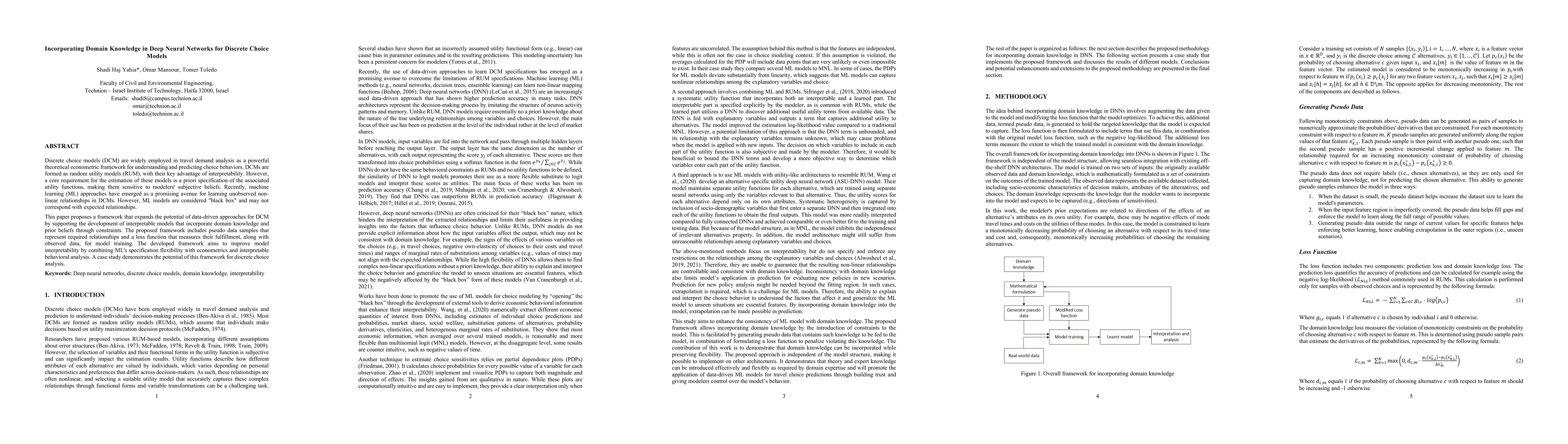 Thumbnail for Incorporating Domain Knowledge in Deep Neural Networks for Discrete
  Choice Models