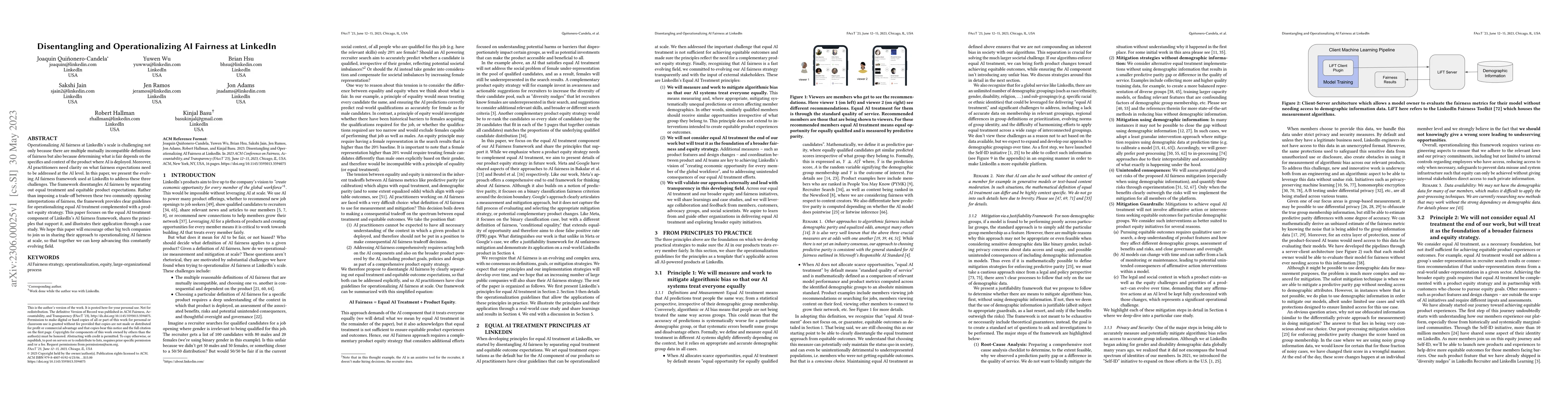 Thumbnail for Disentangling and Operationalizing AI Fairness at LinkedIn