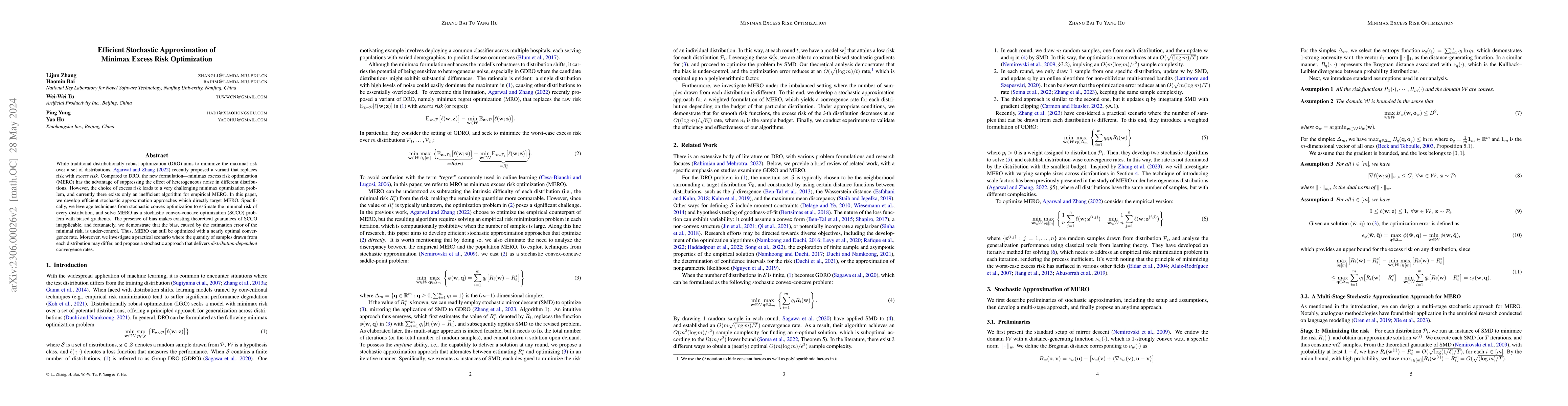 Thumbnail for Efficient Stochastic Approximation of Minimax Excess Risk Optimization