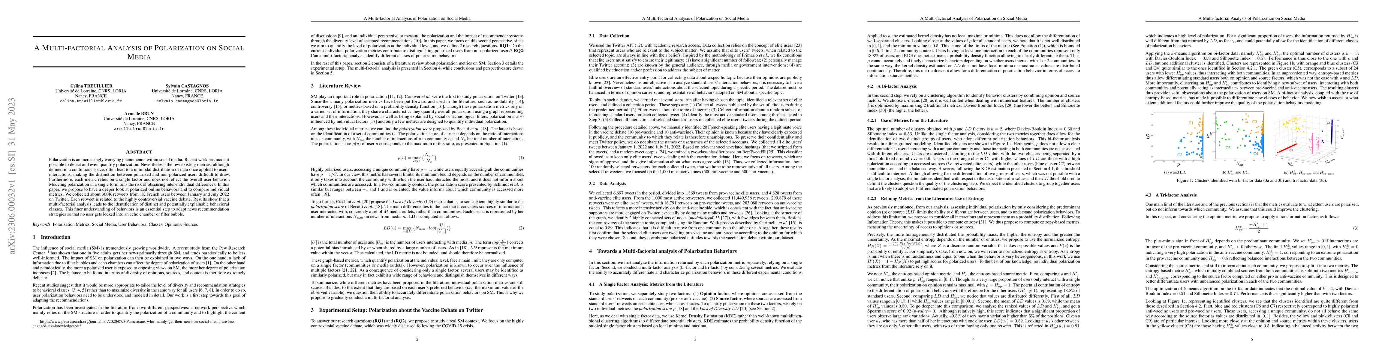Thumbnail for A Multi-Factorial Analysis of Polarization on Social Media