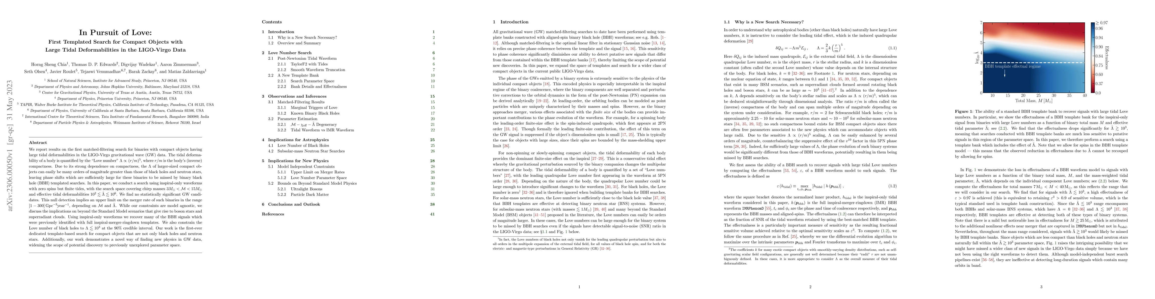 Thumbnail for In Pursuit of Love: First Templated Search for Compact Objects with
  Large Tidal Deformabilities in the LIGO-Virgo Data