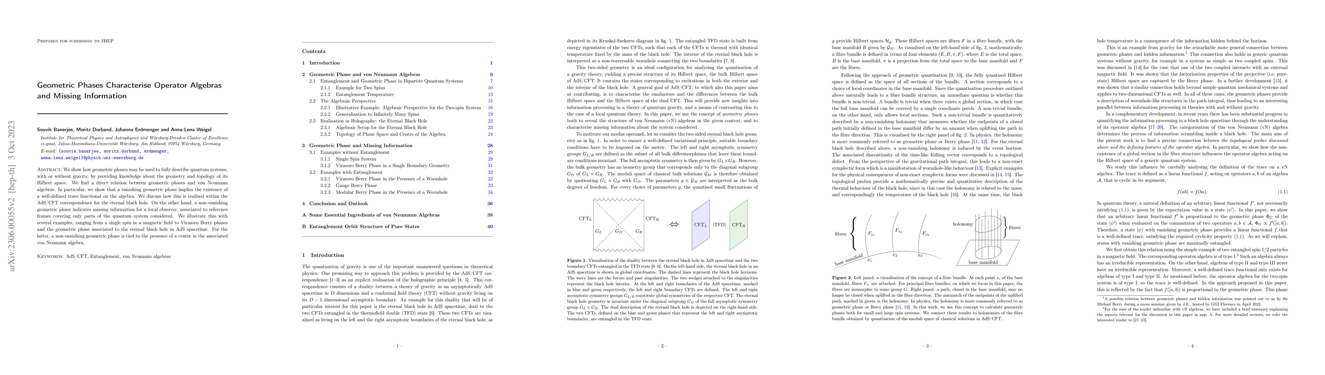 Thumbnail for Geometric Phases Characterise Operator Algebras and Missing Information