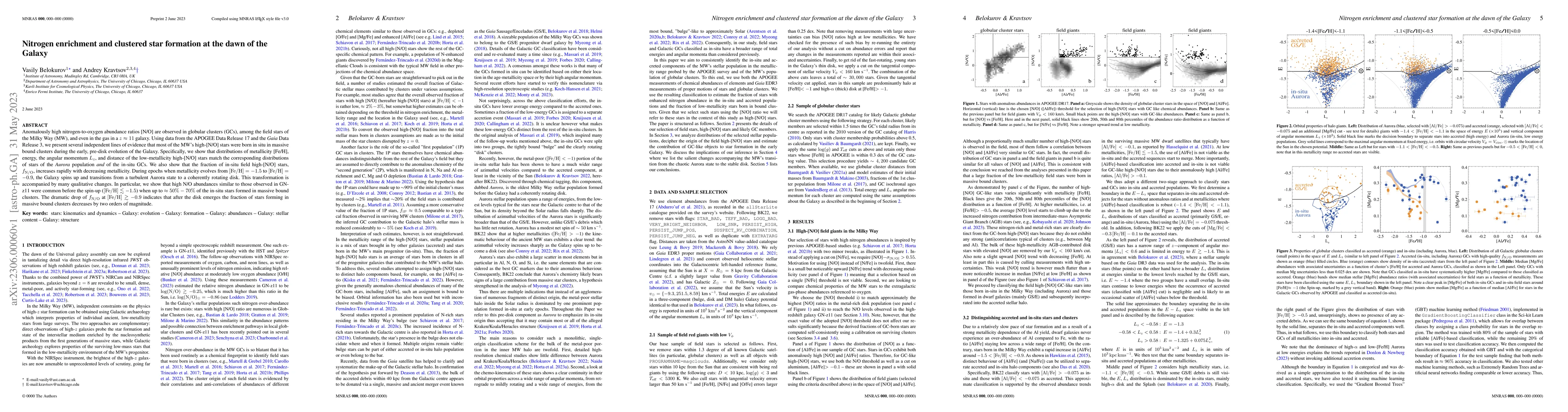 Thumbnail for Nitrogen enrichment and clustered star formation at the dawn of the
  Galaxy