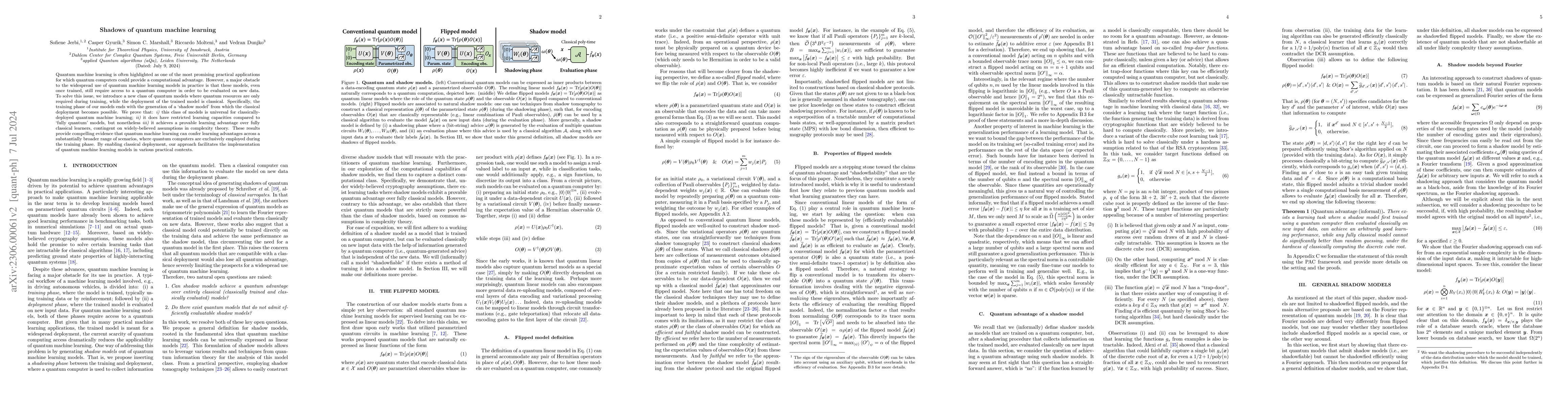 Thumbnail for Shadows of quantum machine learning