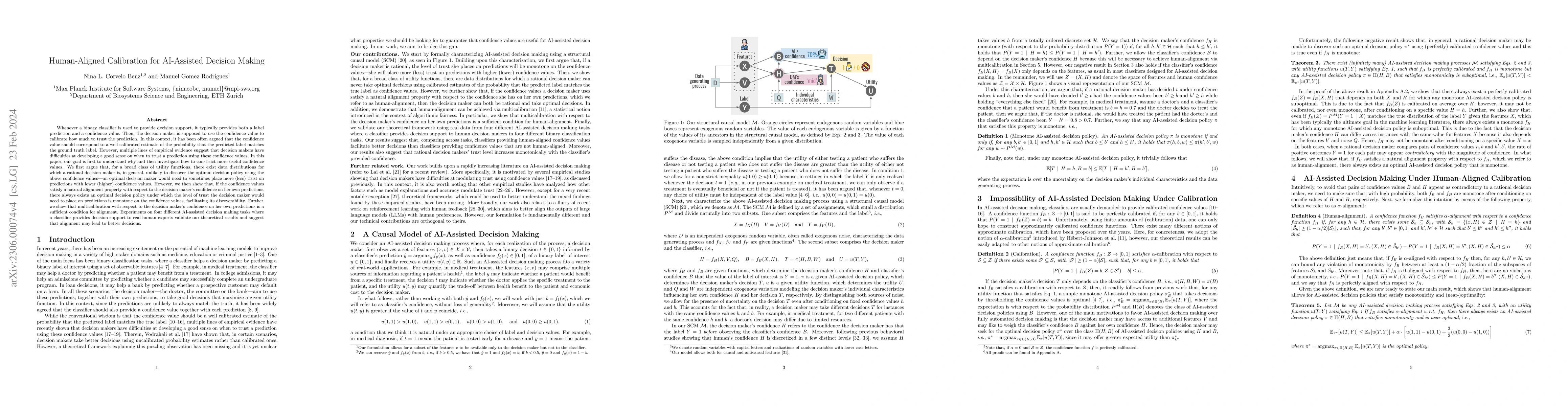 Thumbnail for Human-Aligned Calibration for AI-Assisted Decision Making