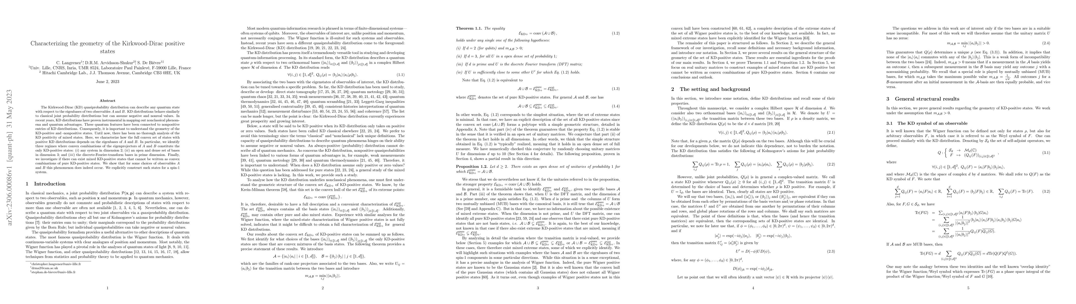 Thumbnail for Characterizing the geometry of the Kirkwood-Dirac positive states