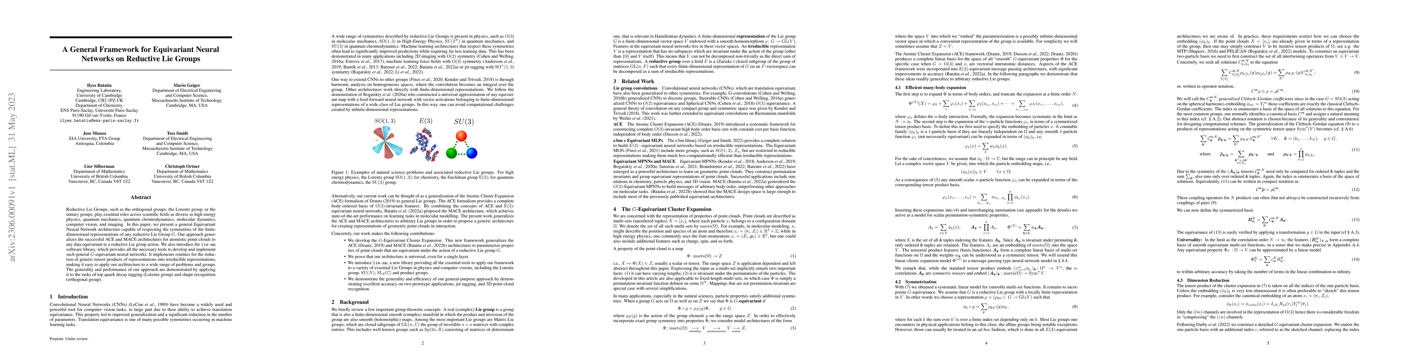 Thumbnail for A General Framework for Equivariant Neural Networks on Reductive Lie
  Groups
