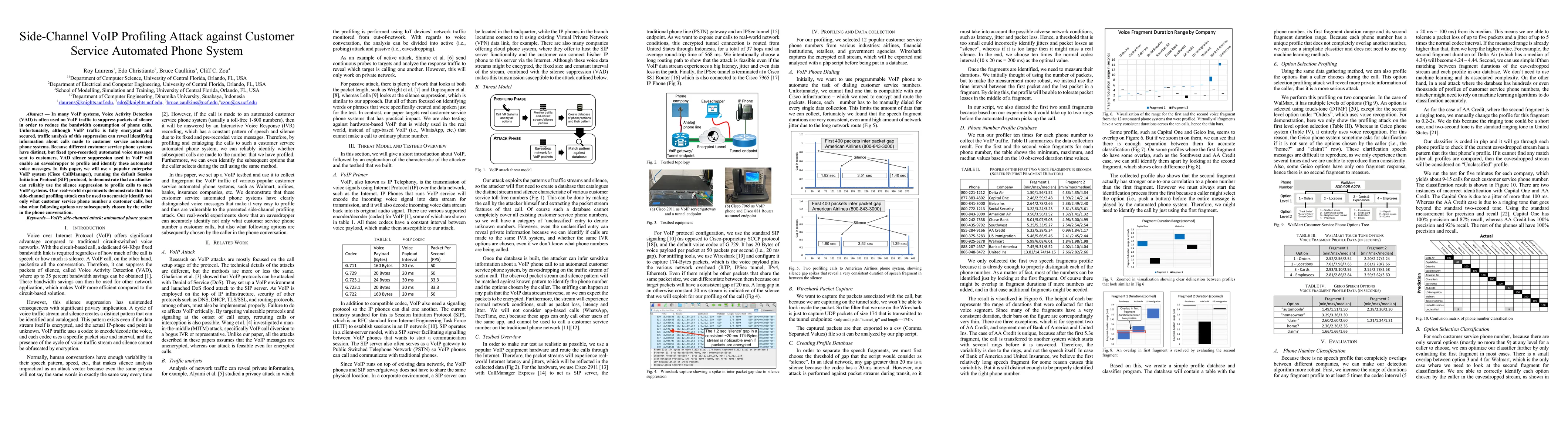Thumbnail for Side-Channel VoIP Profiling Attack against Customer Service Automated
  Phone System