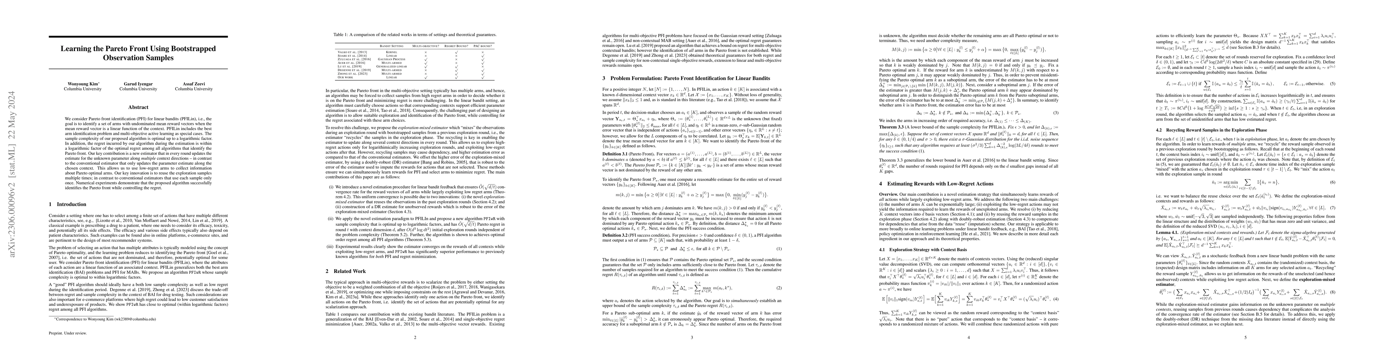 Thumbnail for Learning the Pareto Front Using Bootstrapped Observation Samples