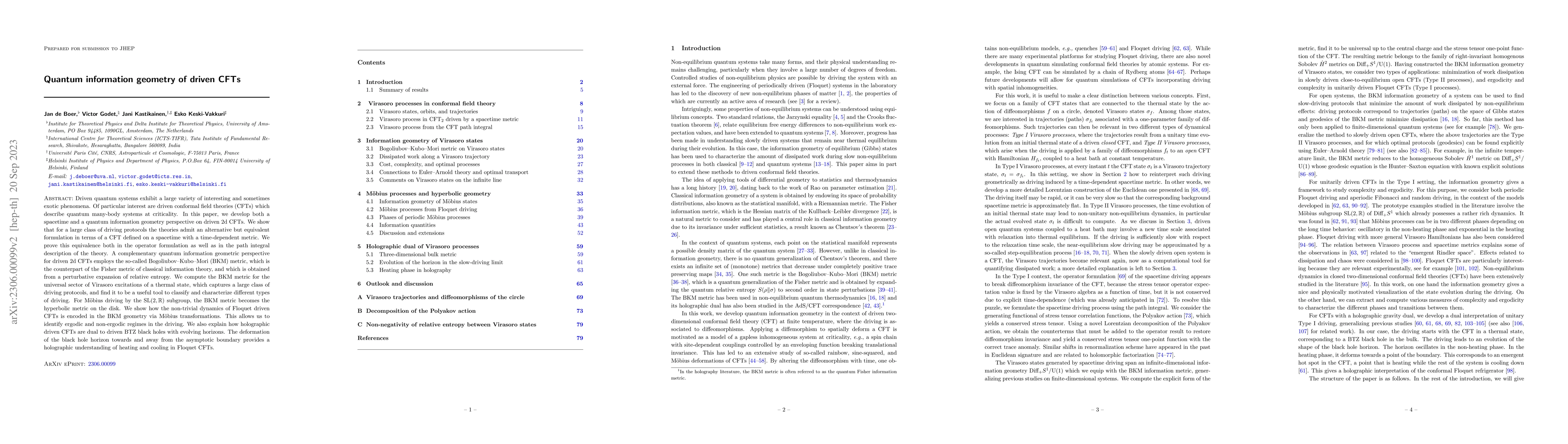 Thumbnail for Quantum information geometry of driven CFTs