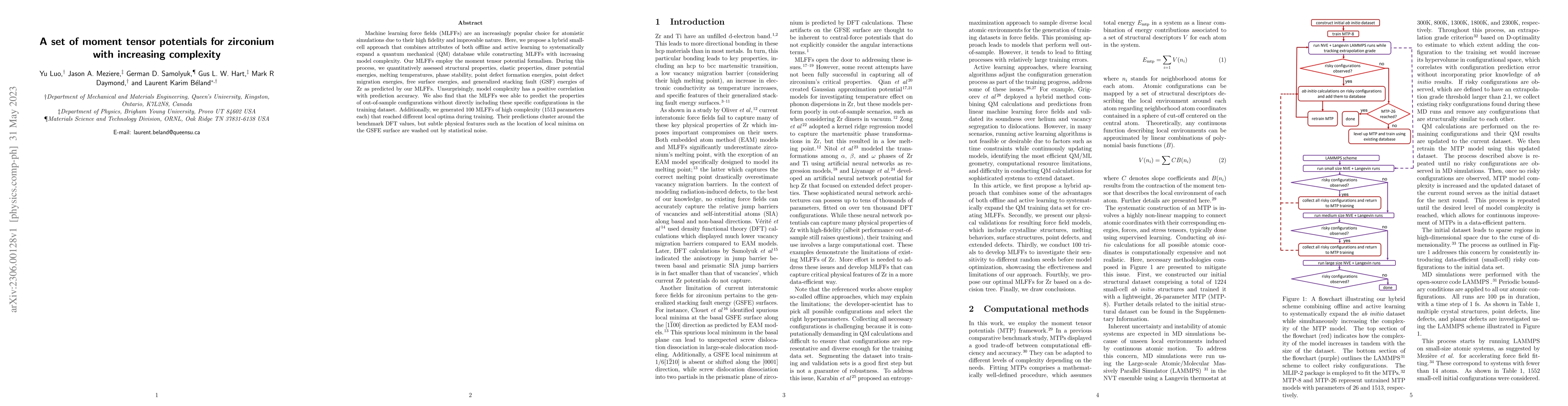 Thumbnail for A set of moment tensor potentials for zirconium with increasing
  complexity