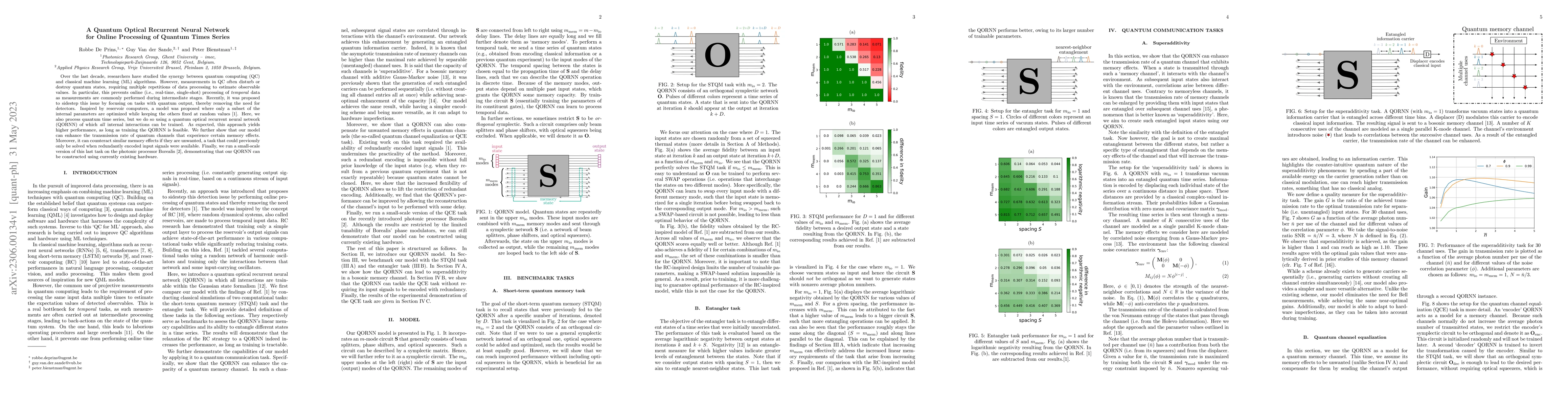 Thumbnail for A Quantum Optical Recurrent Neural Network for Online Processing of
  Quantum Times Series