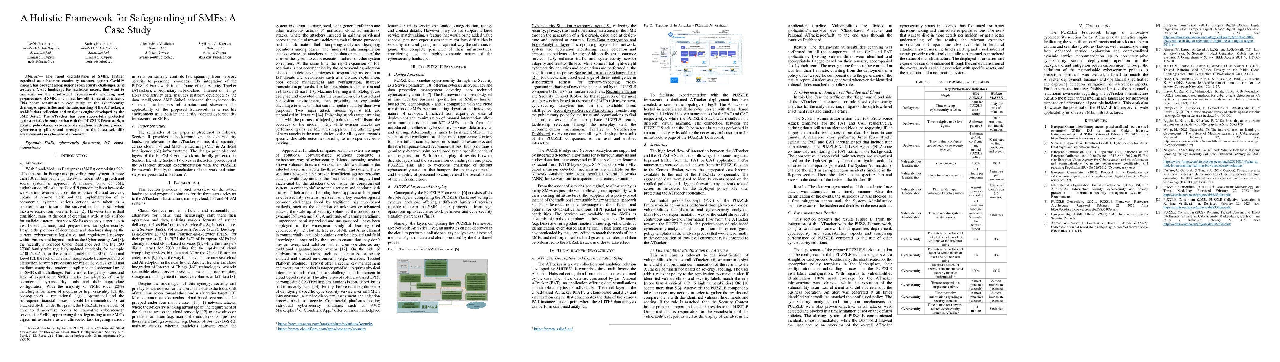 Thumbnail for A Holistic Framework for Safeguarding of SMEs-A Case Study