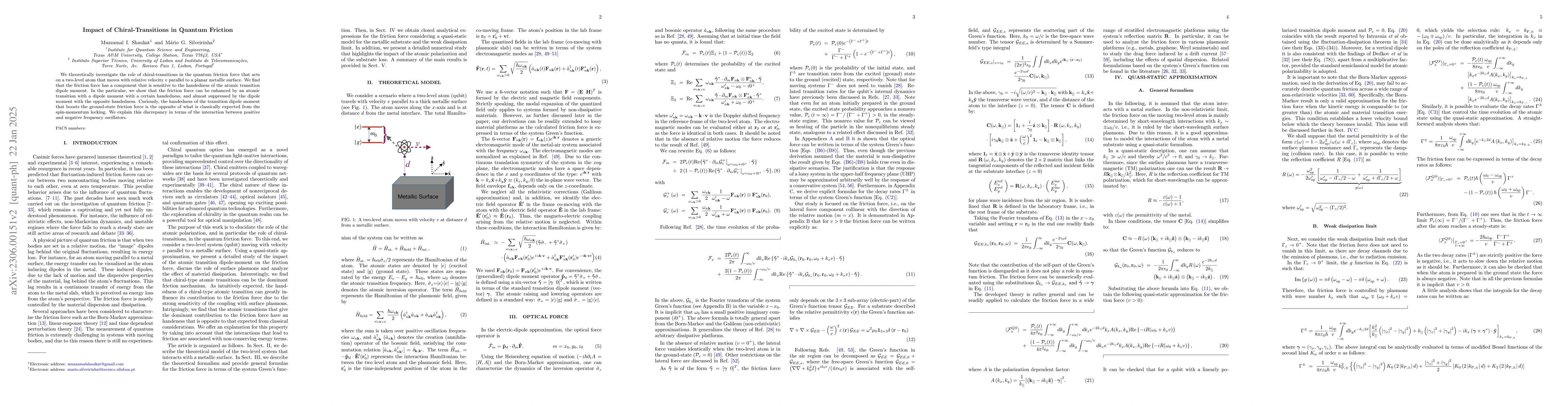 Thumbnail for Impact of Chiral-Transitions in Quantum Friction