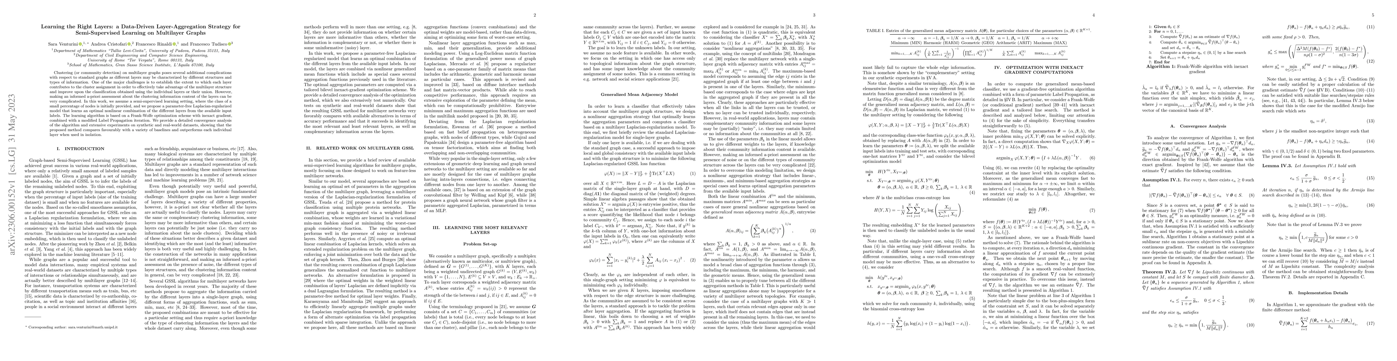 Thumbnail for Learning the Right Layers: a Data-Driven Layer-Aggregation Strategy for
  Semi-Supervised Learning on Multilayer Graphs