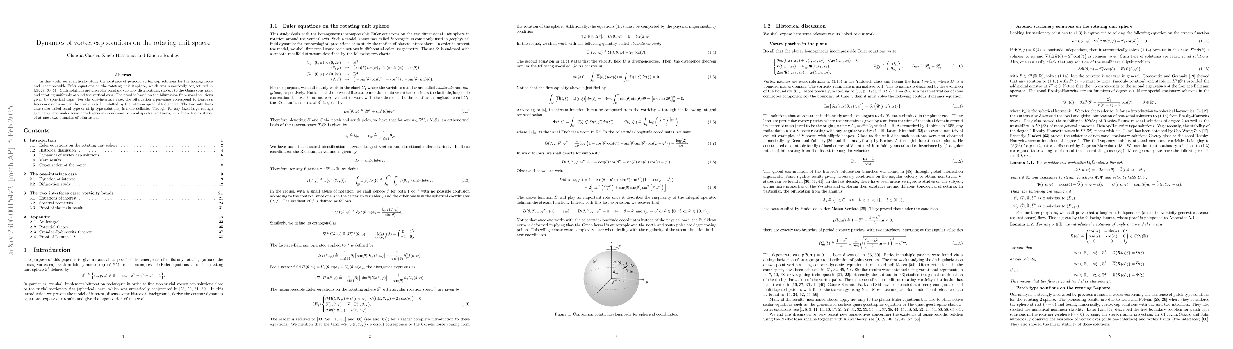 Thumbnail for Dynamics of vortex cap solutions on the rotating unit sphere
