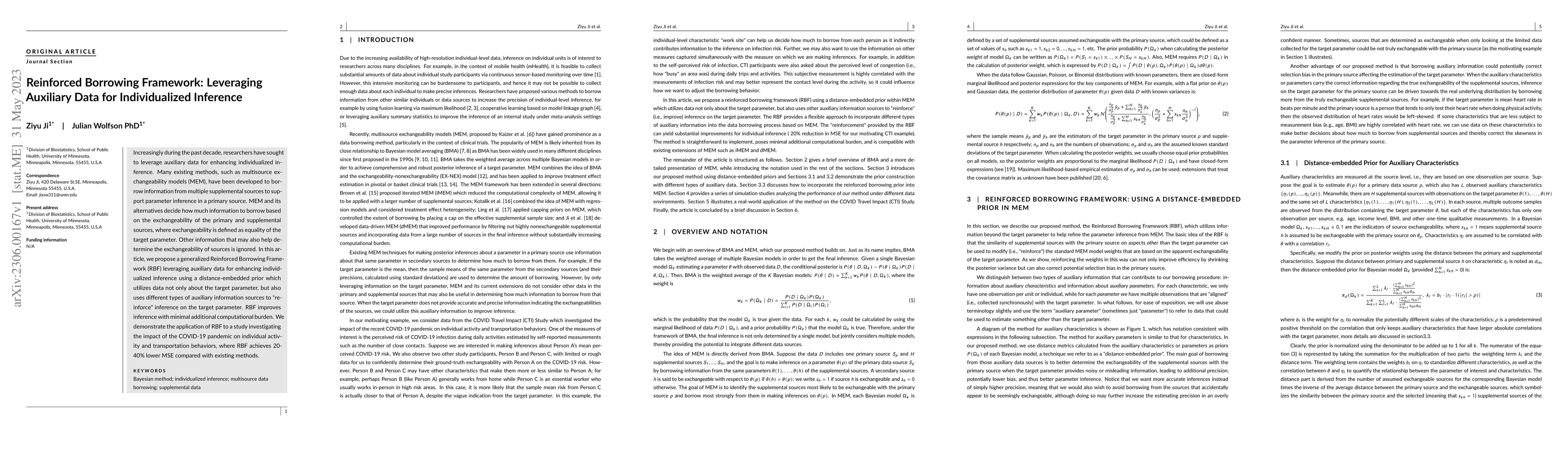 Thumbnail for Reinforced Borrowing Framework: Leveraging Auxiliary Data for
  Individualized Inference