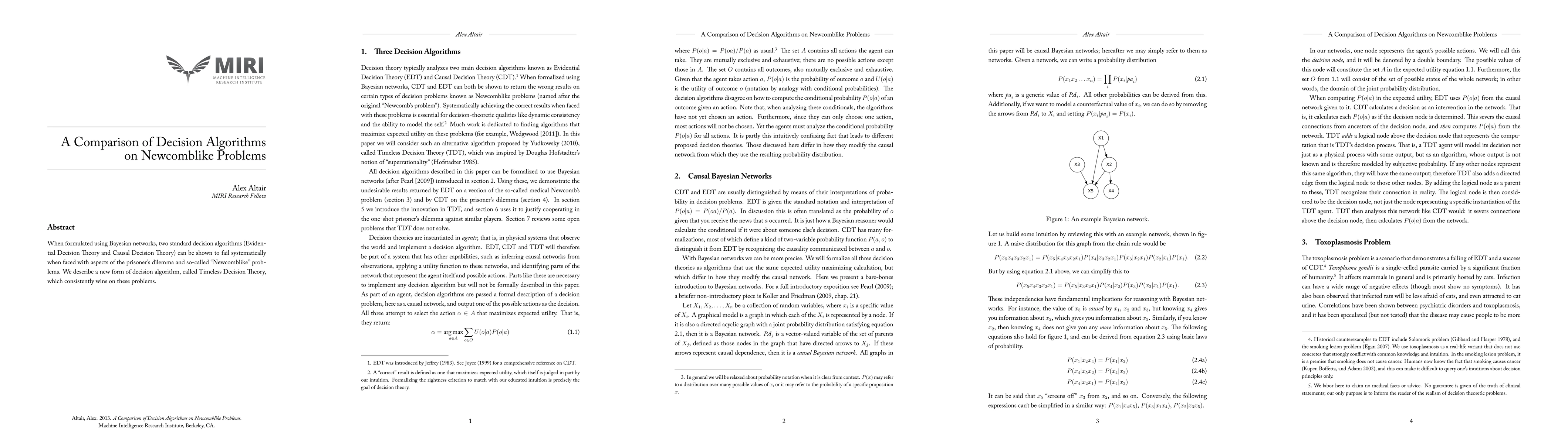 Thumbnail for A Comparison of Decision Algorithms on Newcomblike Problems